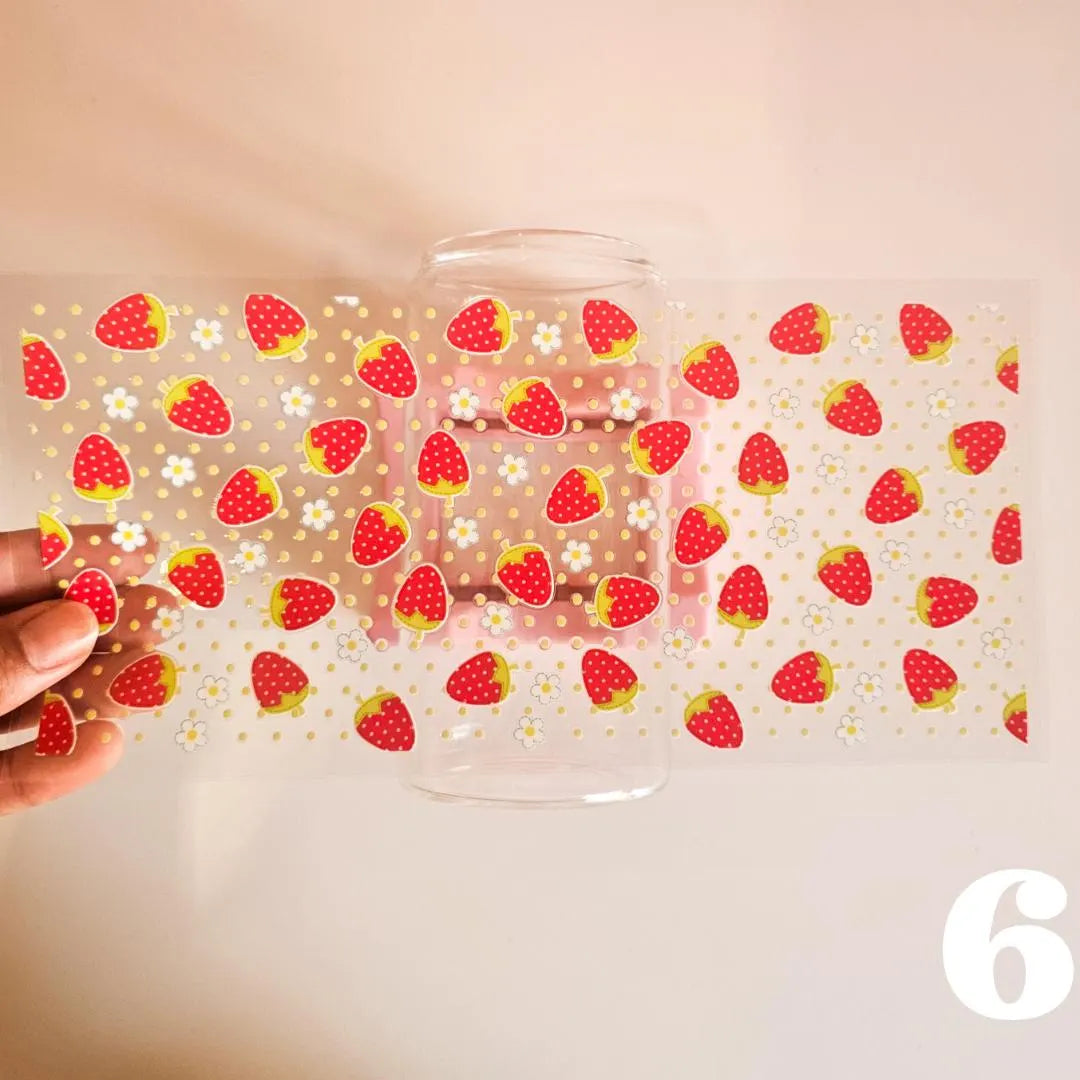 Verre fraises avec couvercle en bambou